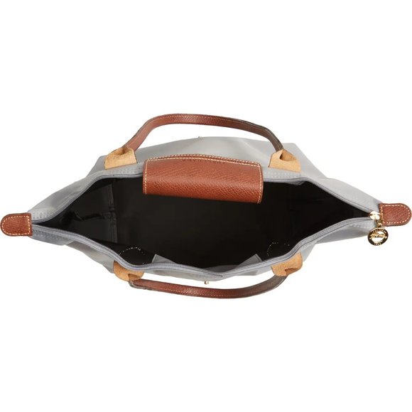 ❤️ NWT LONGCHAMP Le Pliage Small Medium Nylon Shoulder Tote GRAY 100% AUTHENTIC - Picture 4 of 16